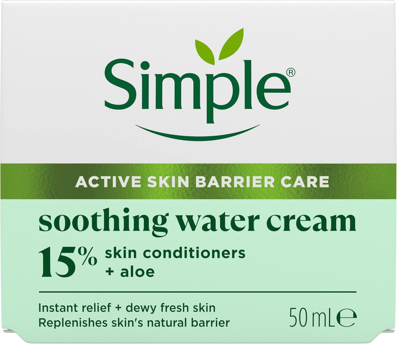 Simple Soothing Water Face Cream facial moisturiser with 15% skin conditioners - Image 4