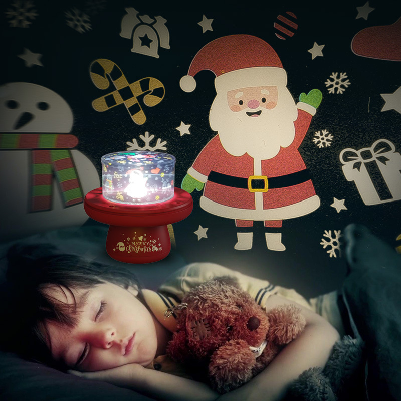 Christmas Starry Sky Projector Night Light Cartoon Santa Snowman Xmas Tree USB Rechargeable Rotatable Projection Lamp Music - Image 4